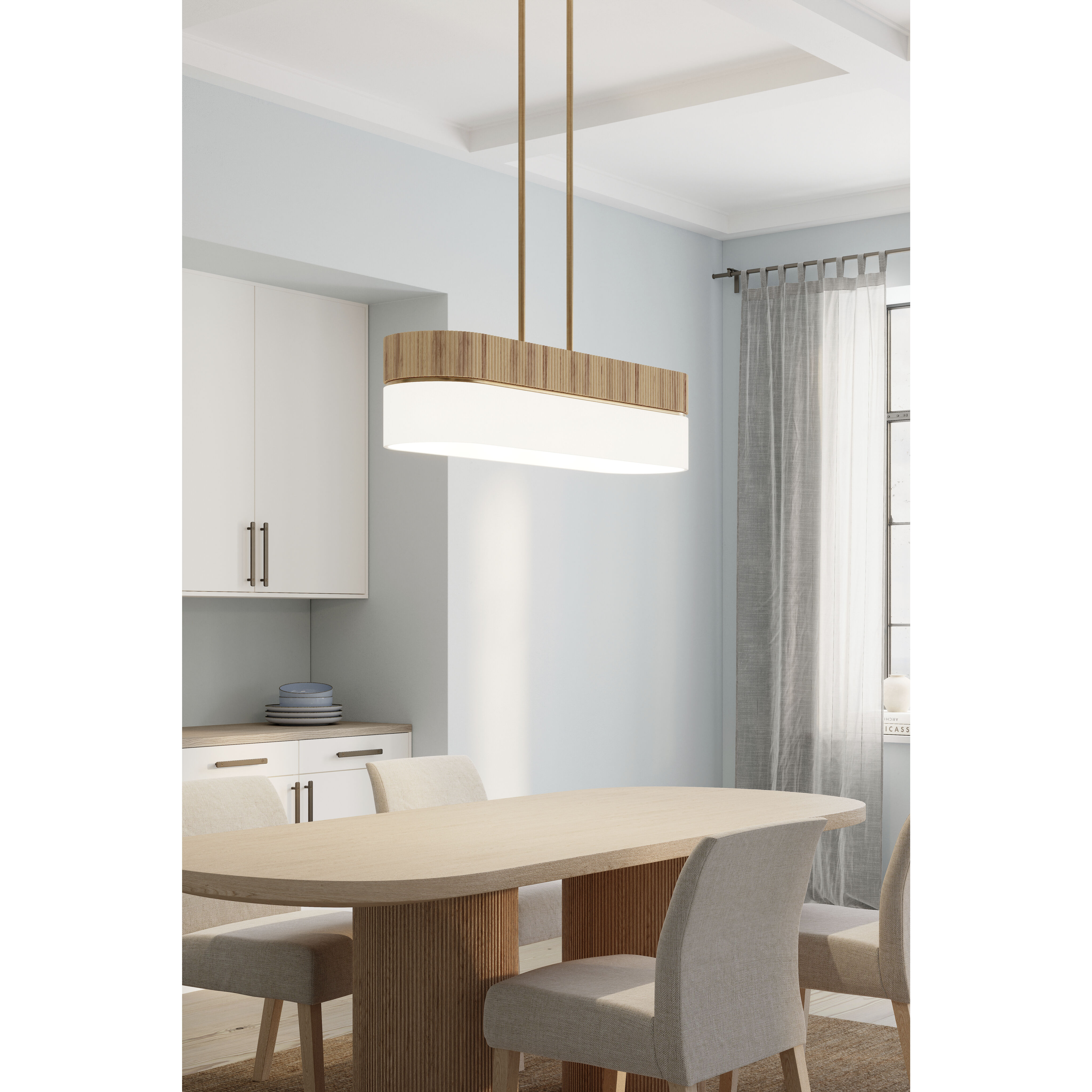 Nebri 5 Light 42.5 inch Legacy Brass Linear Chandelier Ceiling Light