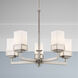 Harding 5 Light 25 inch Brushed Nickel Chandelier Ceiling Light