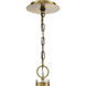 Prima Vista 6 Light 21.25 inch Aged Antique Brass Semi Flush And Pendant Ceiling Light