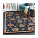 Caesar 48 inch Navy/Khaki/Rust/Tan/Dark Brown Rugs, Wool