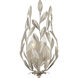 Broche Bath Wall Light in Antique Silver