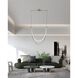 Ayers LED 43.25 inch Champagne Gold and Black and Brown Linear Chandelier Ceiling Light
