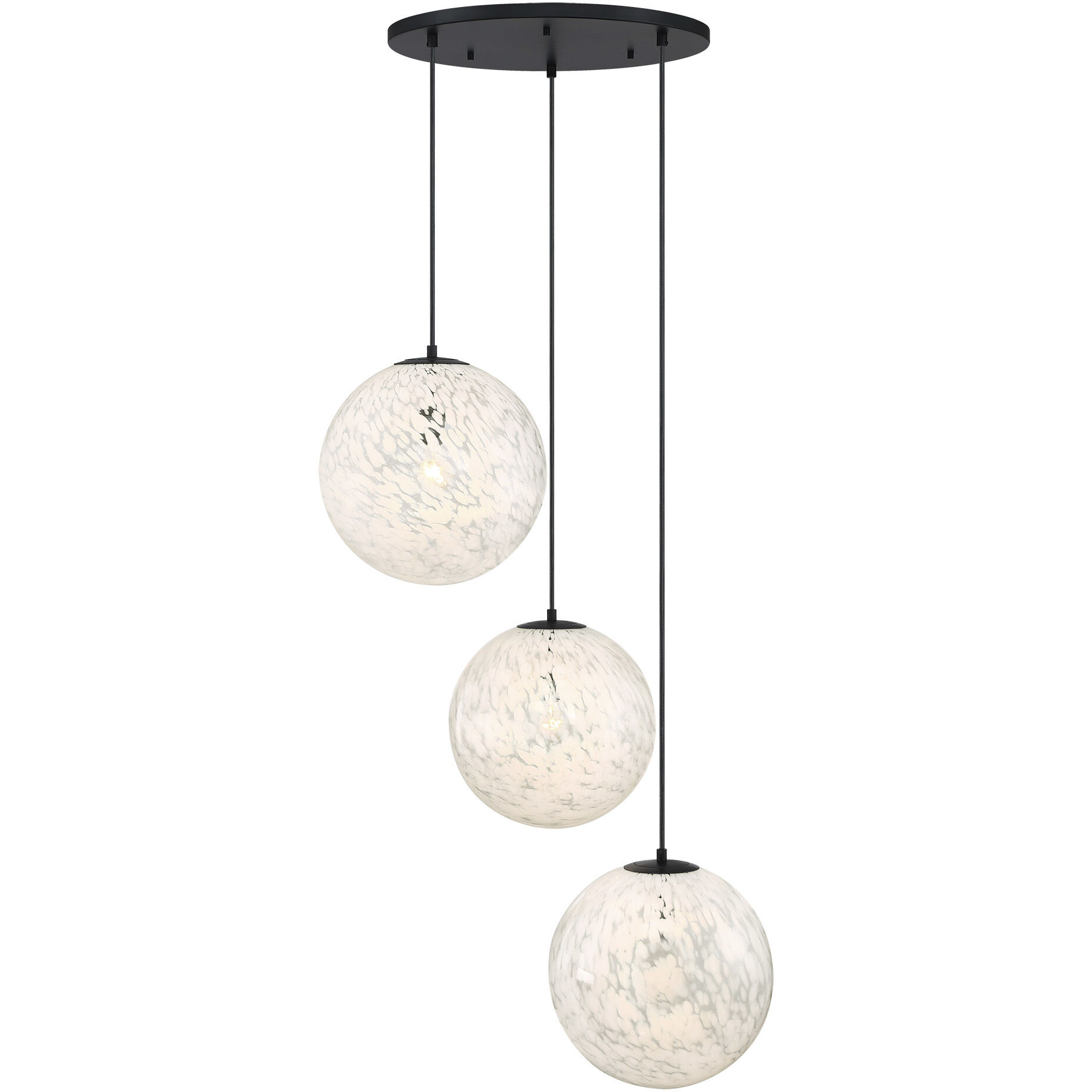 Circo LED 30 inch Matte Black Chandelier Ceiling Light