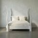 Patras White Wash Bed, Queen