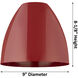 Ballston Plymouth Dome 3 Light 36 inch Brushed Satin Nickel Island Light Ceiling Light in Matte Red