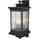 Collins 3 Light 23.5 inch Black Outdoor Wall Sconce