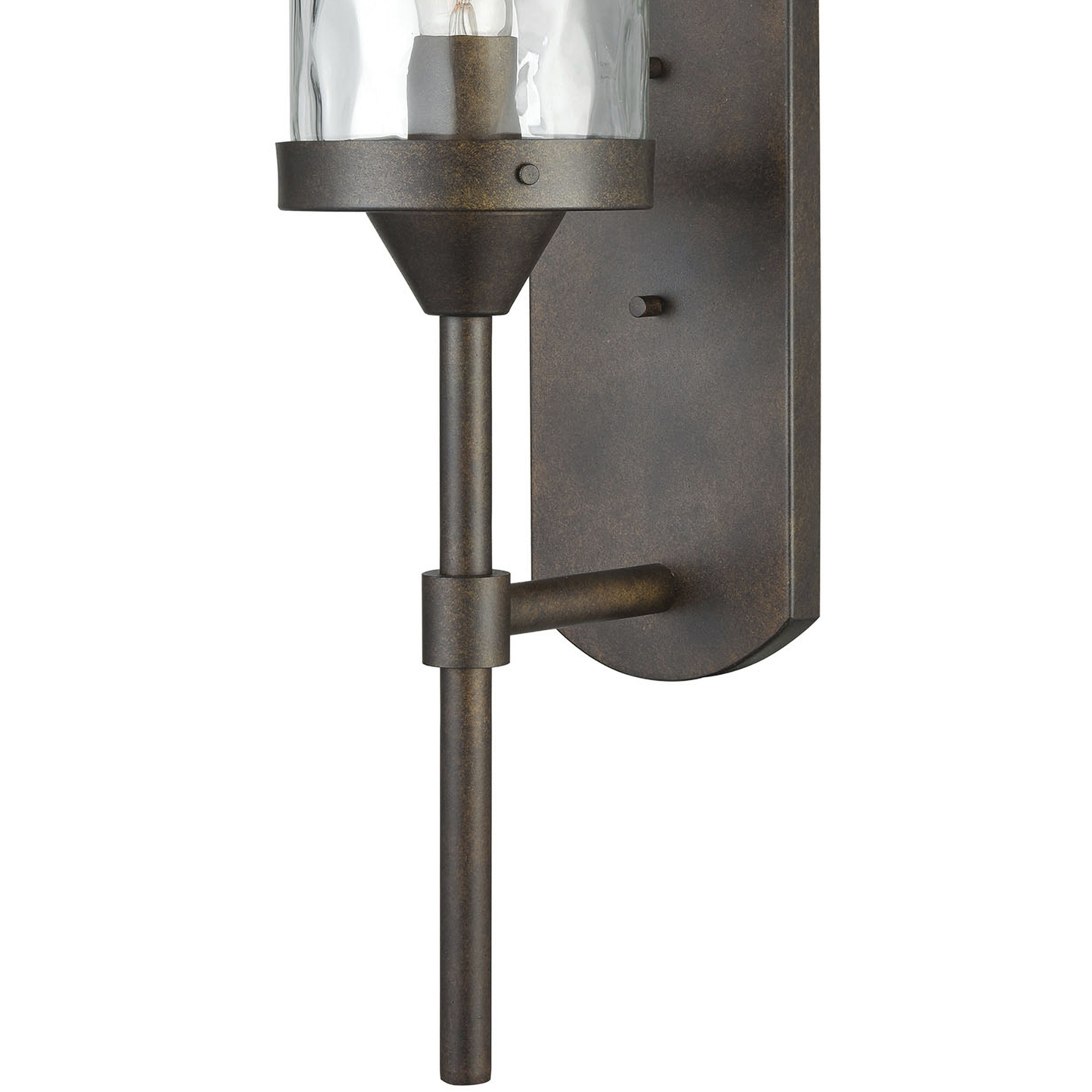 Torch 1 Light 21 inch Hazelnut Bronze with Clear Outdoor Wall Sconce