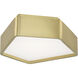 Fenway LED 12.25 inch Satin Brass Flush Mount Ceiling Light