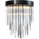 Waterfall 9 Light 24 inch Satin Brushed Black Chandelier Ceiling Light