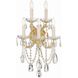 Maria Theresa Sconce Wall Light in Clear Hand Cut, Gold