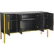 Cameron Black and Brass Gold Coating Cabinet