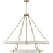 Delaney 20 Light 48 inch Matte Brass Chandelier Ceiling Light