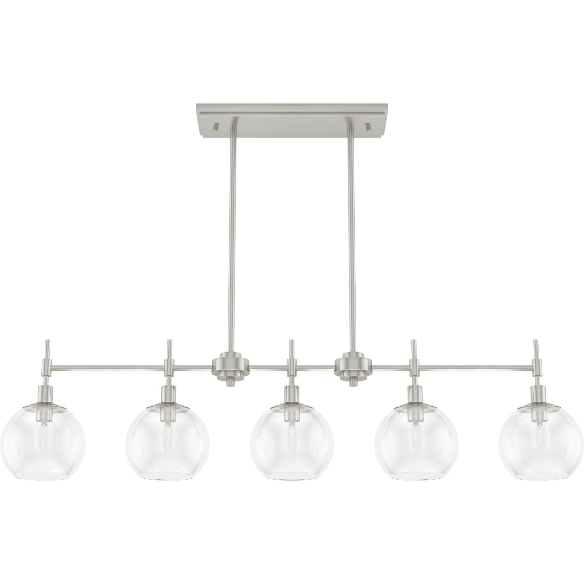Xidane 5 Light 42 inch Brushed Nickel Linear Chandelier Ceiling Light