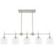 Xidane 5 Light 42 inch Brushed Nickel Linear Chandelier Ceiling Light