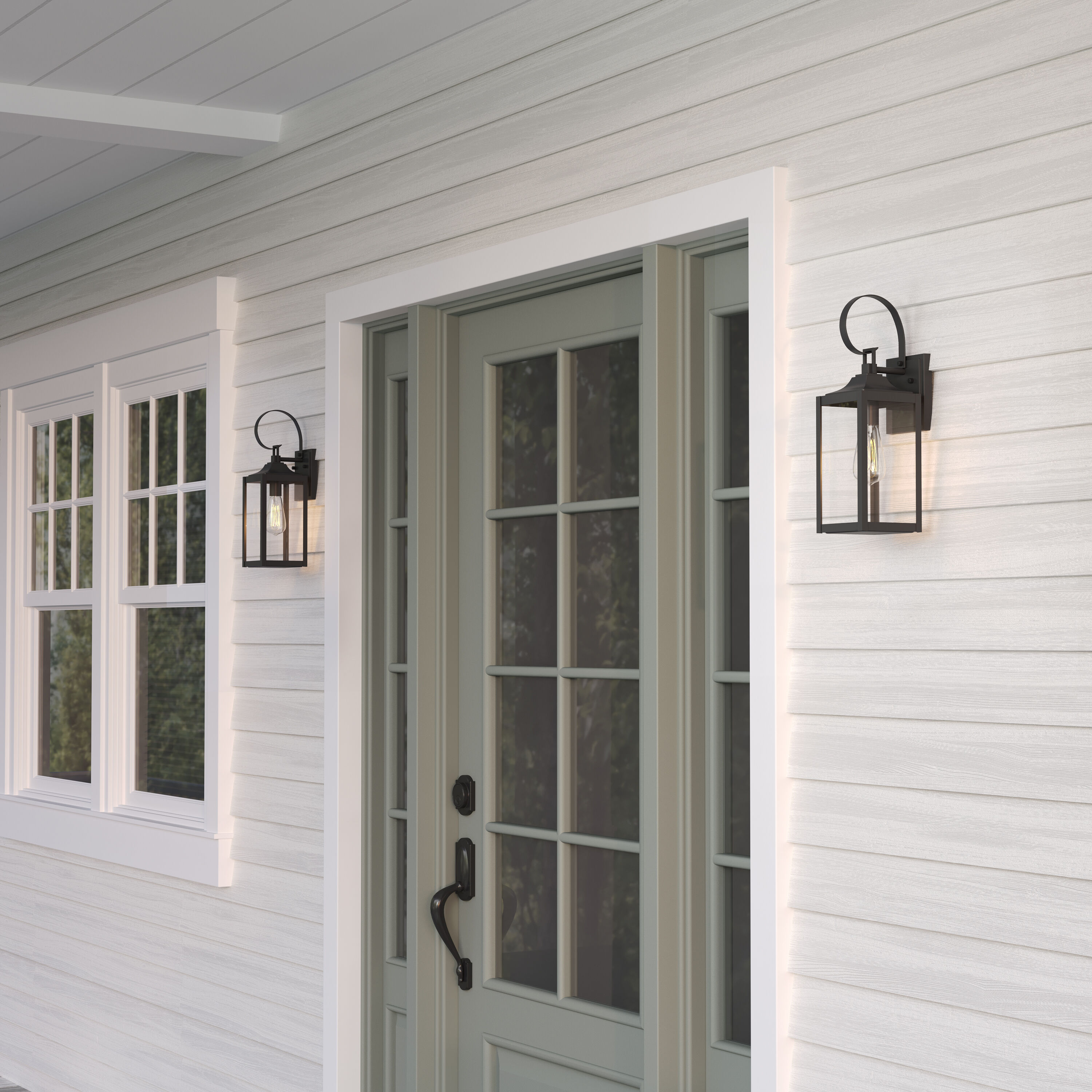 Halston 1 Light 16.75 inch Powder Coated Black Outdoor Wall Sconce