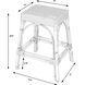 Robias Rectangular Rattan 24.5" Counter Stool in White and Gray Dot