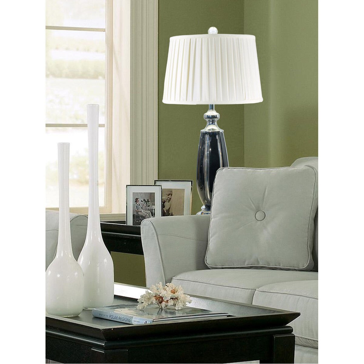 Evelyn 30 inch 150.00 watt Polished Chrome Table Lamp Portable Light