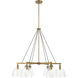 Sommersby 6 Light 36 inch Legacy Brass and Matte Coal Chandelier Ceiling Light