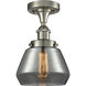 Fulton 1 Light 6.5 inch Brushed Satin Nickel Semi-Flush Mount Ceiling Light