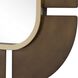 Segment 55.5 X 37.75 inch Dark Bronze and Antique Gold Mirror