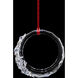 Forever Serenity LED 3.6 inch Polished Chrome Pendant Ceiling Light in Red Rope, Red Rope