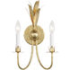 Paloma 2 Light 10.25 inch Gold Leaf Wall Sconce Wall Light