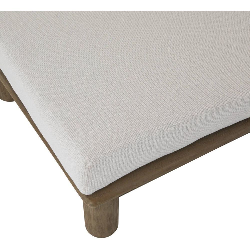 Caldwell 15 inch Shale and Weathered Teak Outdoor Ottoman