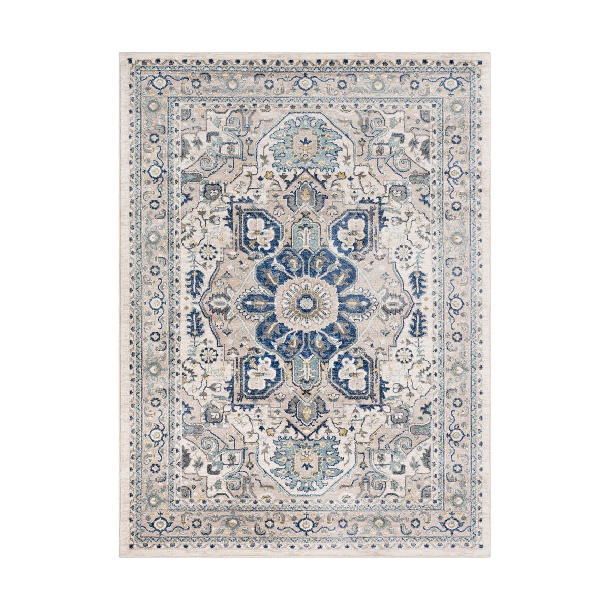 Macduff 35 X 24 inch Dark Blue Rug, Rectangle