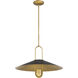 Goldenridge 1 Light 20 inch Legacy Brass and Dark Matte Black Pendant Ceiling Light