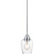Goblet LED 5 inch Satin Nickel Mini Pendant Ceiling Light in Black and Satin Nickel