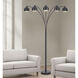 Carley 88 inch 60 watt Charcoal Grey Floor Lamp Portable Light