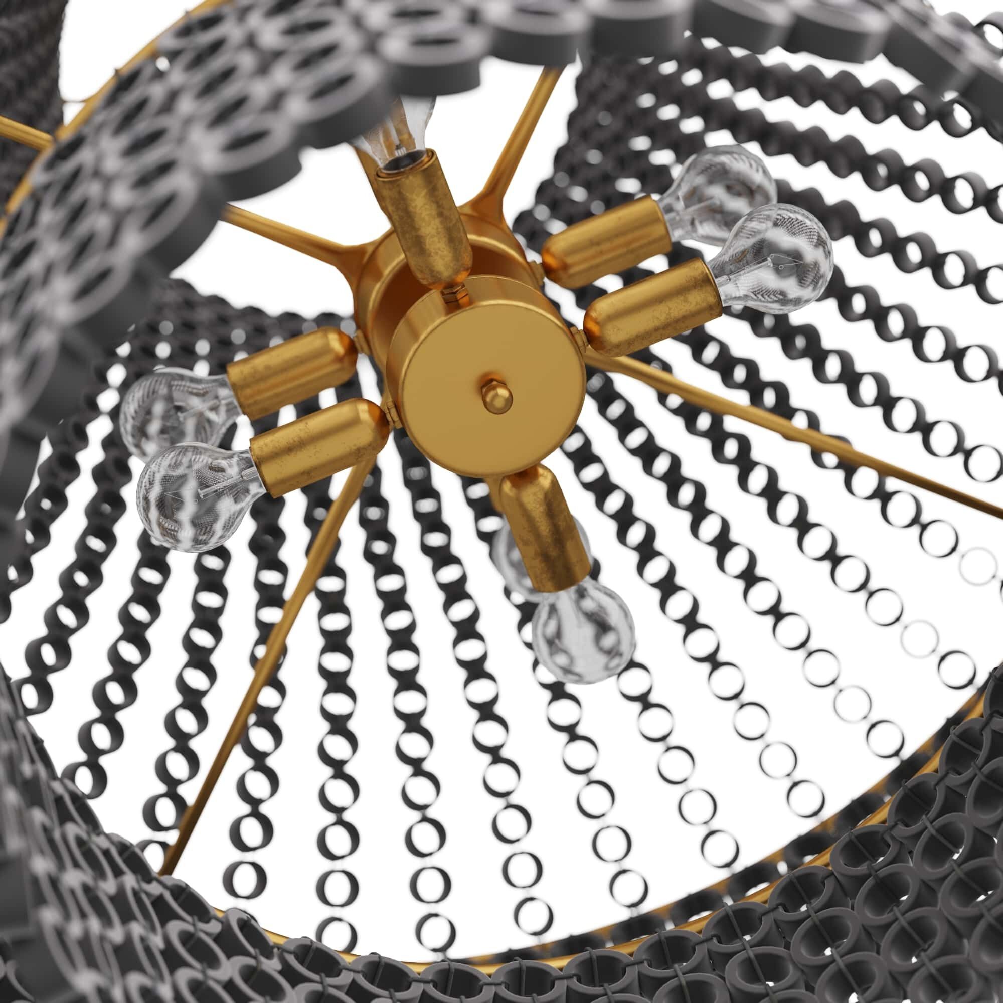 Hannie 8 Light 29 inch Gray Wash Chandelier Ceiling Light