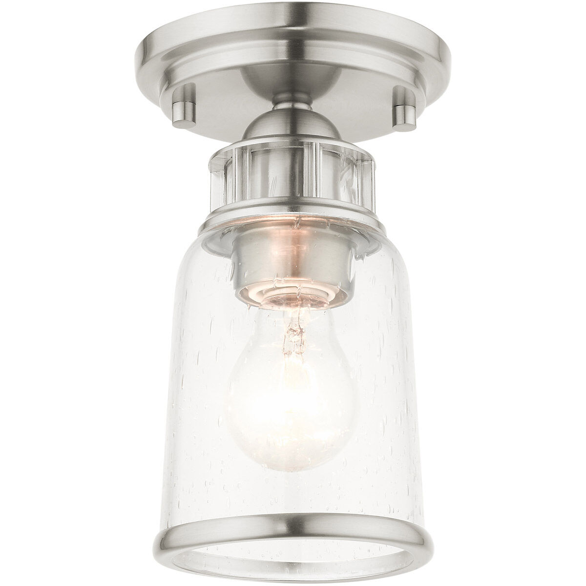 Lawrenceville 1 Light 5 inch Brushed Nickel Flush Mount Ceiling Light