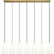 Farrell 7 Light 54 inch Modern Gold Linear Chandelier Ceiling Light