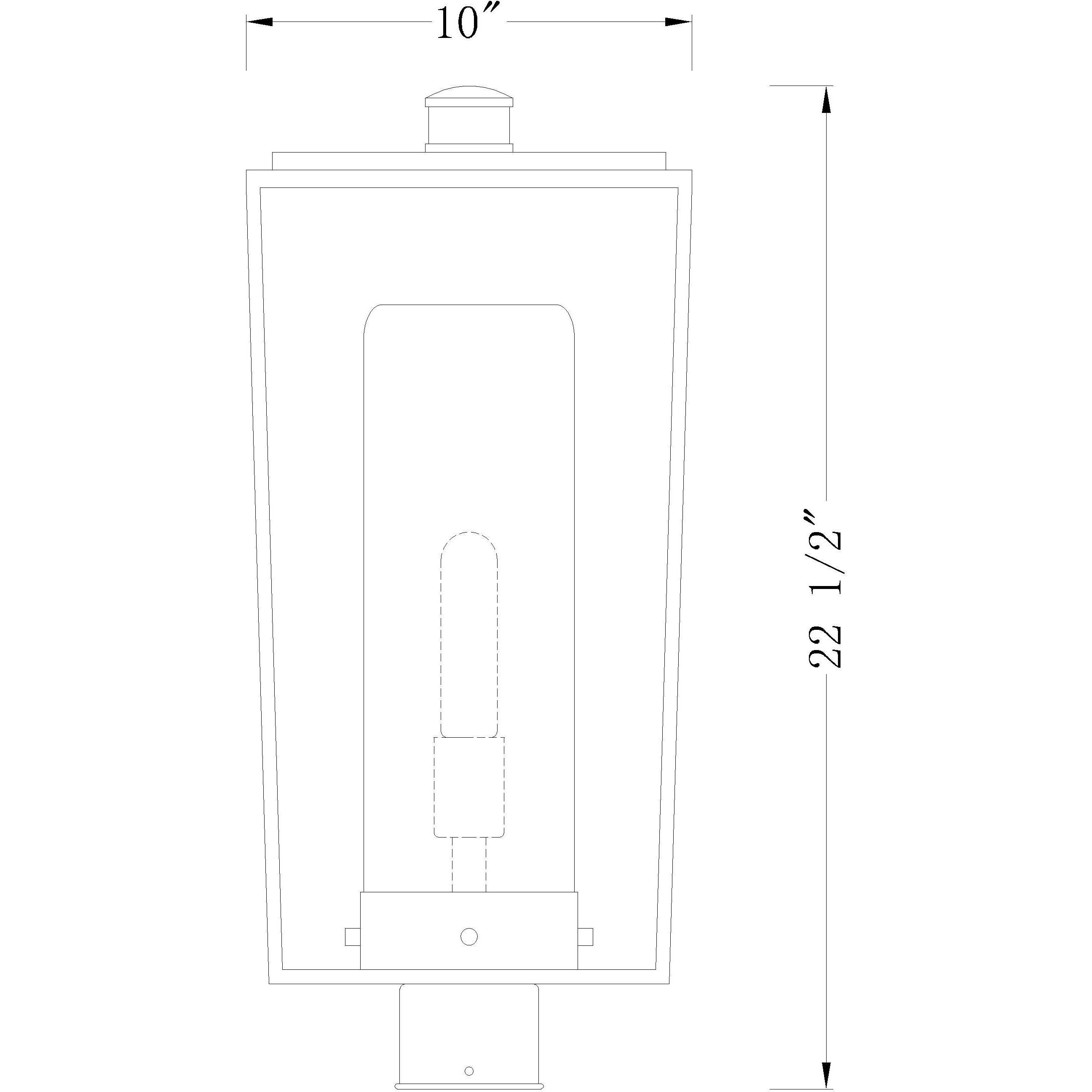 Sheridan 1 Light 22.5 inch Black Outdoor Post Mount Fixture