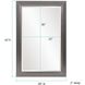 Avery 42 X 28 inch Glossy Charcoal Wall Mirror