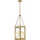 Veleta 3 Light 15 inch Lacquered Brass Pendant Ceiling Light