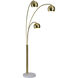 Dorset 83 inch 40 watt Satin Brass Floor Lamp Portable Light, Large