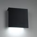 Square LED 10 inch Black Outdoor Wall Light in 10in.