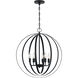 Pendleton 6 Light 22 inch Matte Black Pendant Ceiling Light