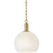 Rivi 1 Light 13 inch Lacquered Brass Pendant Ceiling Light