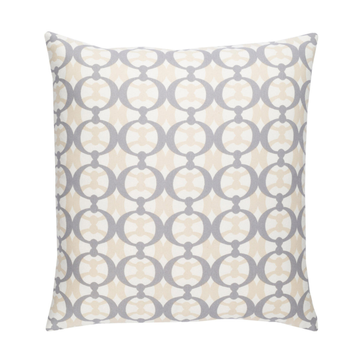 Lina 20 X 20 inch White and Medium Gray Throw Pillow