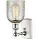 Ballston Caledonia 1 Light 5 inch White and Polished Chrome Sconce Wall Light in Mica Glass, Ballston