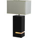 Zen 28 inch 22.00 watt Espresso and Brushed Nickel Table Lamp Portable Light