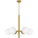 Solei 6 Light 28 inch Aged Brass Chandelier Ceiling Light