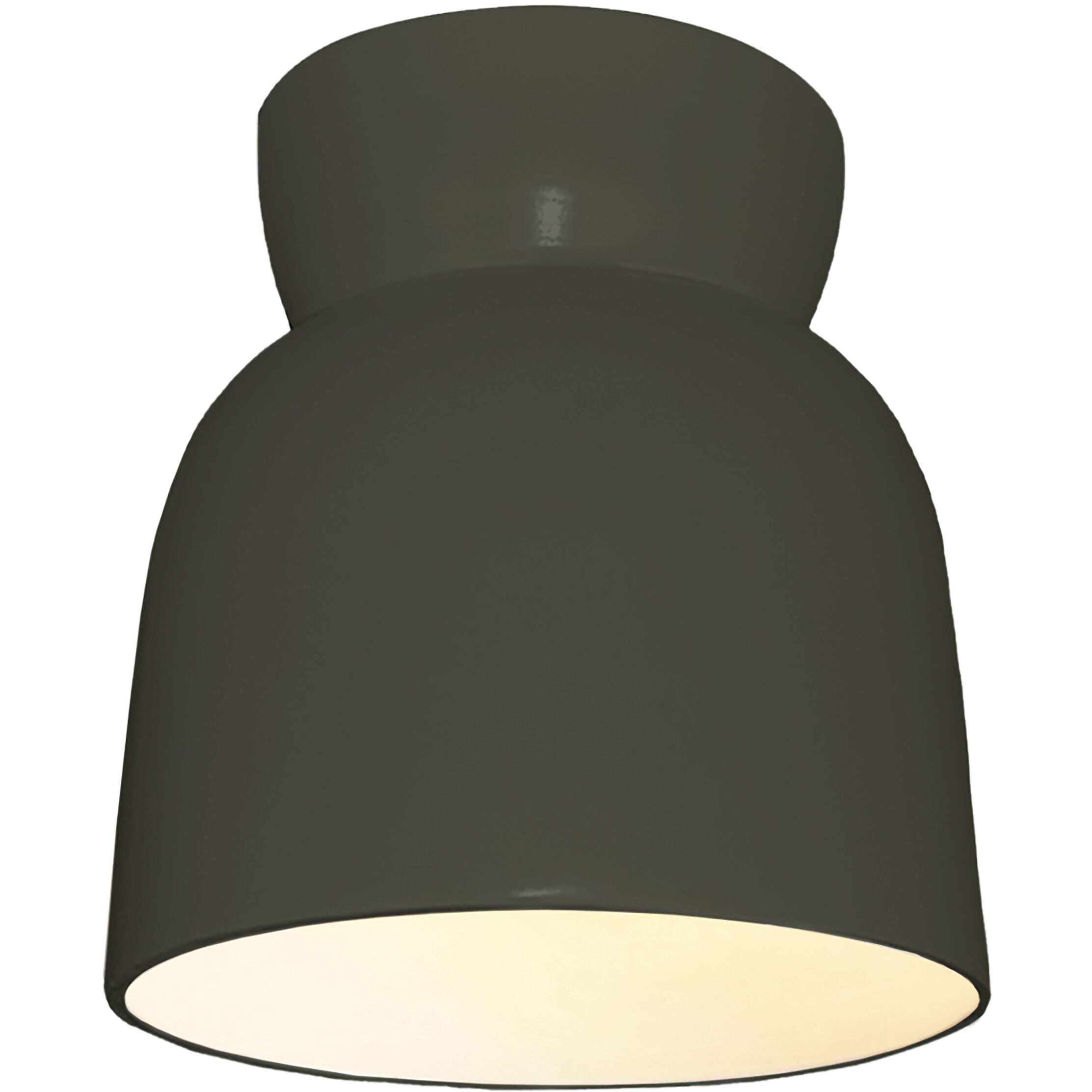 Radiance Collection 1 Light 7.5 inch Pewter Green Outdoor Flush Mount