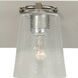 Mercer 3 Light 24 inch Satin Pewter with Polished Nickel Bath Sconce Wall Light in Clear Seedy