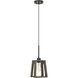 Biel 1 Light 5 inch Wood and Iron Pendant Ceiling Light