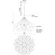 Bolla LED 16.5 inch Opal Glass Chandelier Ceiling Light in Steel, Matte Opal Glass