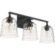 Eldorado 3 Light 25 inch Matte Black Vanity Light Wall Light